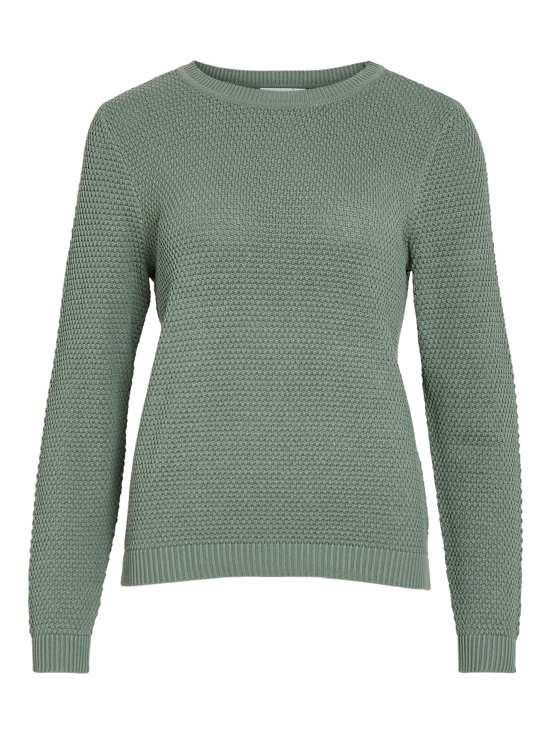 Vila VIDALO O-NECK L/S KNIT TOP- NOOS Silt Green 14082767