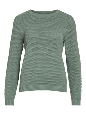 Vila VIDALO O-NECK L/S KNIT TOP- NOOS Silt Green 14082767