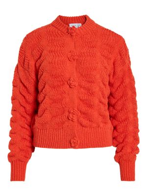 Vila VICHANA L/S KNIT CARDIGAN Poppy Red 14108796