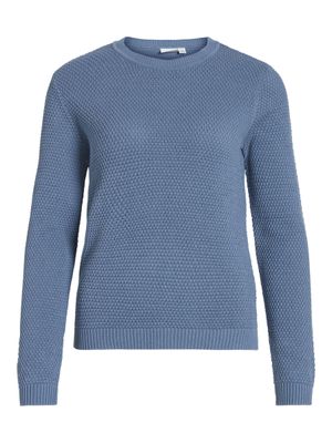 Vila VIDALO O-NECK L/S KNIT TOP- NOOS Blissful Blue 14082767