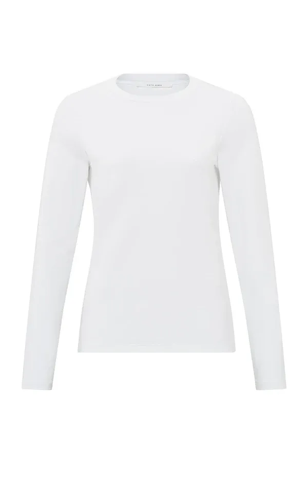 YaYa T-shirt with long sleeves PURE WHITE 01-719040-501