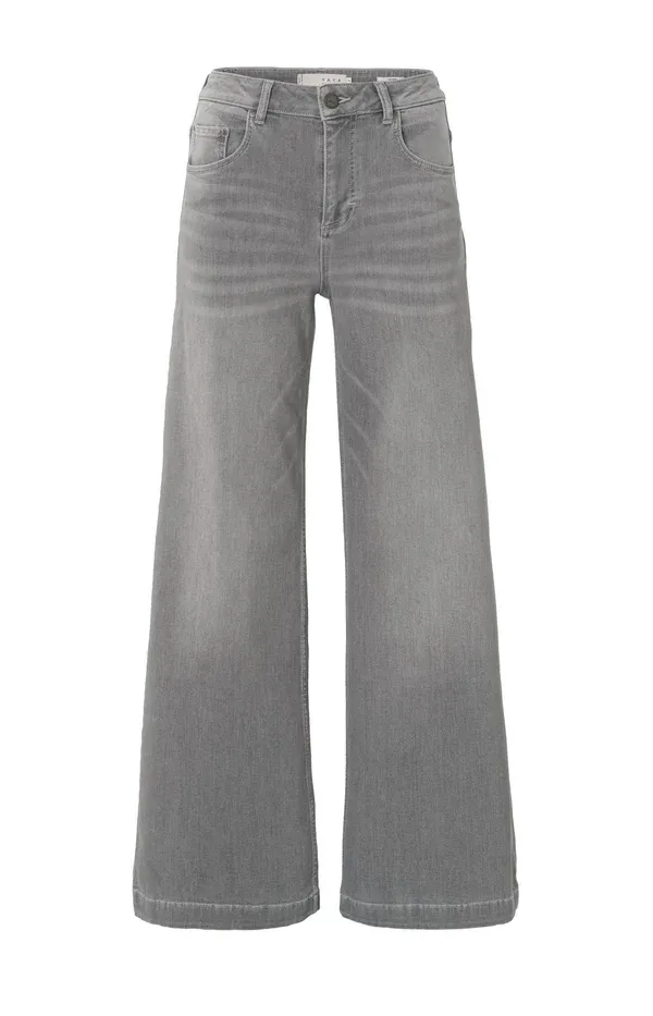 YaYa Extra wide leg denim - L32 LIGHT GREY DENIM 01-311088-501