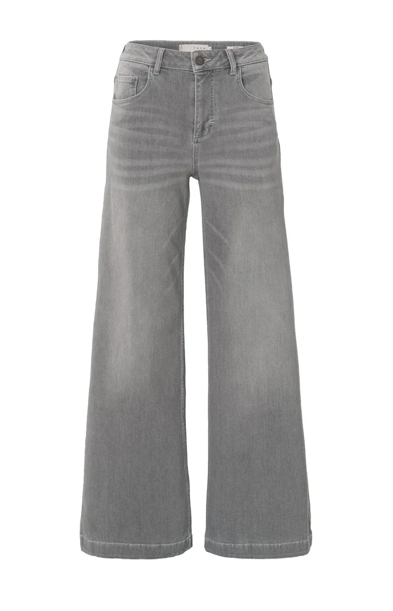 YaYa Extra wide leg denim - L 34 LIGHT GREY DENIM 01-311067-501