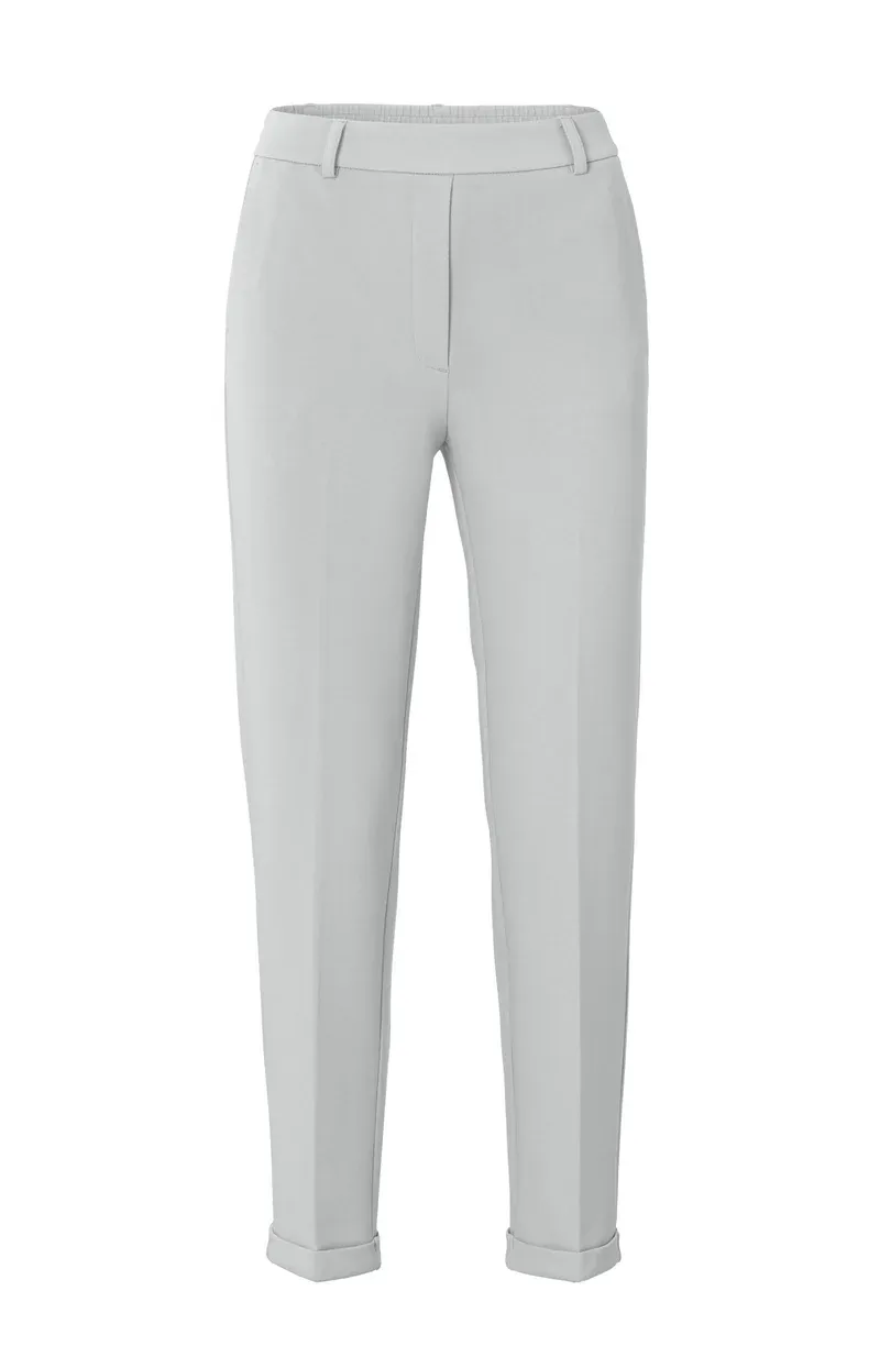 YaYa Scuba straight leg trousers HARBOR MIST GREY 01-309168-501