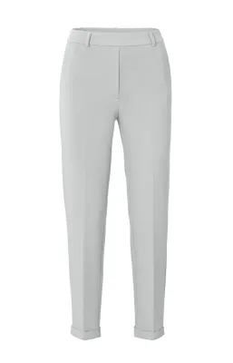 YaYa Scuba straight leg trousers HARBOR MIST GREY 01-309168-501
