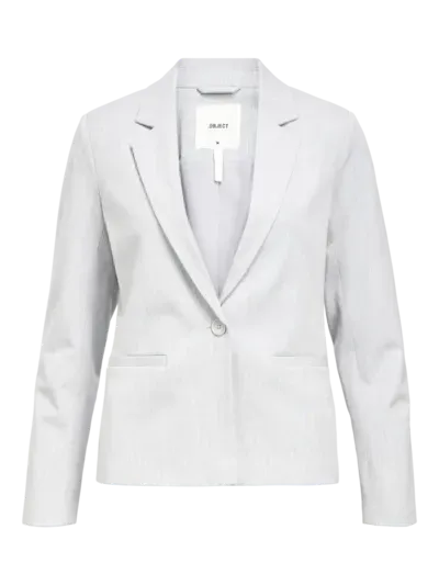 Object OBJLISA L/S BUTTON BLAZER NOOS Light Grey Melange 23043420