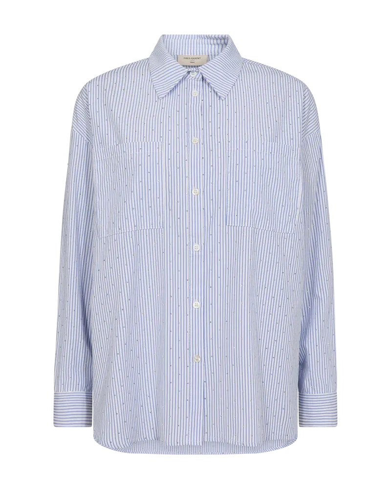 Freequent FQFELINA-SHIRT Off-white w. Chambray blue 205501