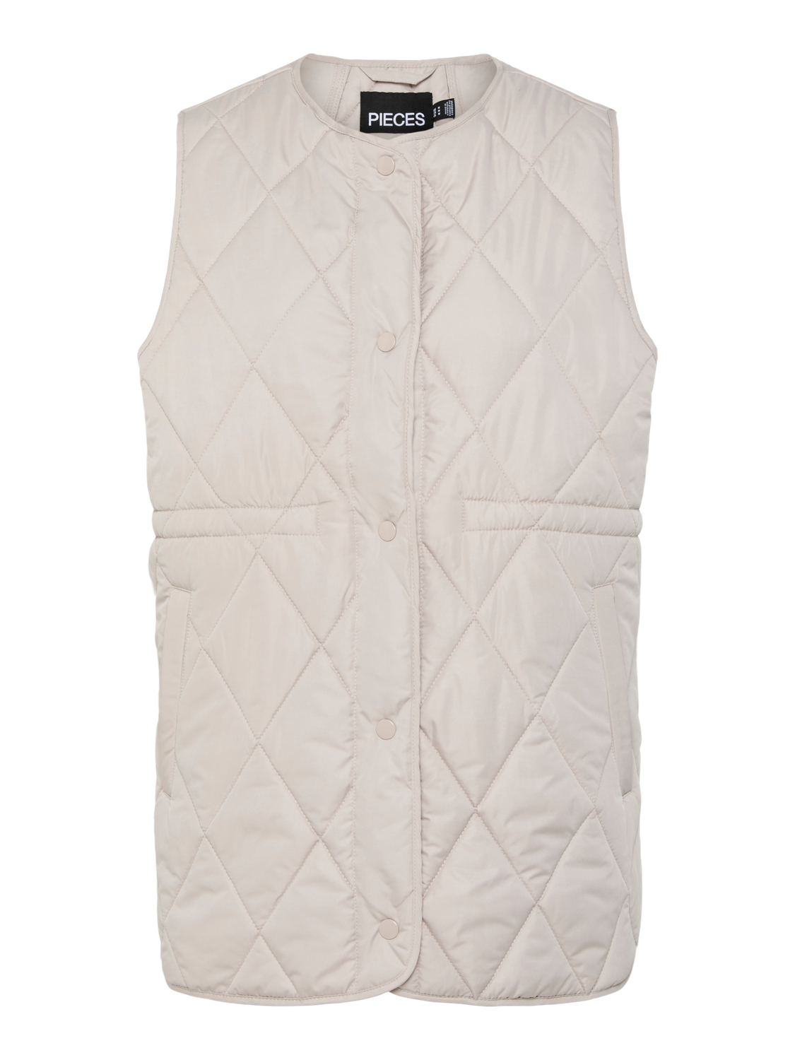 Pieces PCSTELLA QUILTED VEST NOOS BC Silver Gray 17154511