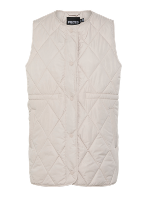 Pieces PCSTELLA QUILTED VEST NOOS BC Silver Gray 17154511