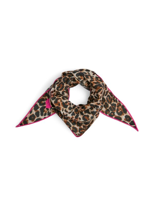 Pieces PCANINA SMALL SCARF BC Beetroot Purple/LEO 17160244