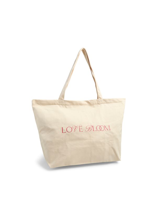 Pieces PCSINA CANVAS SHOPPER Sandshell/Lollipop 17155816