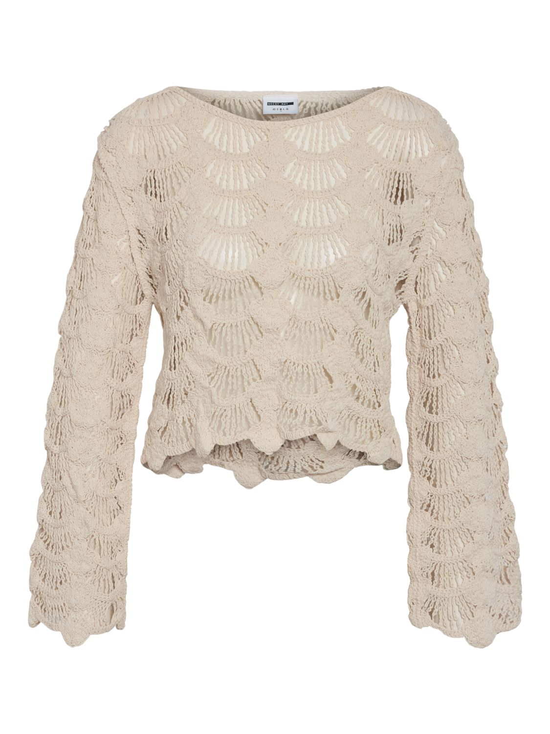 Noisy May NMLANA L/S BOAT NECK BELL SLEEVE KN: Birch 27033973