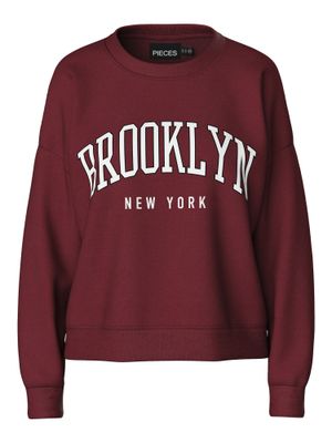 Pieces PCTAMY LS LOOSE SWEAT D2D PB Tawny Port/BROOKLYN 17152536