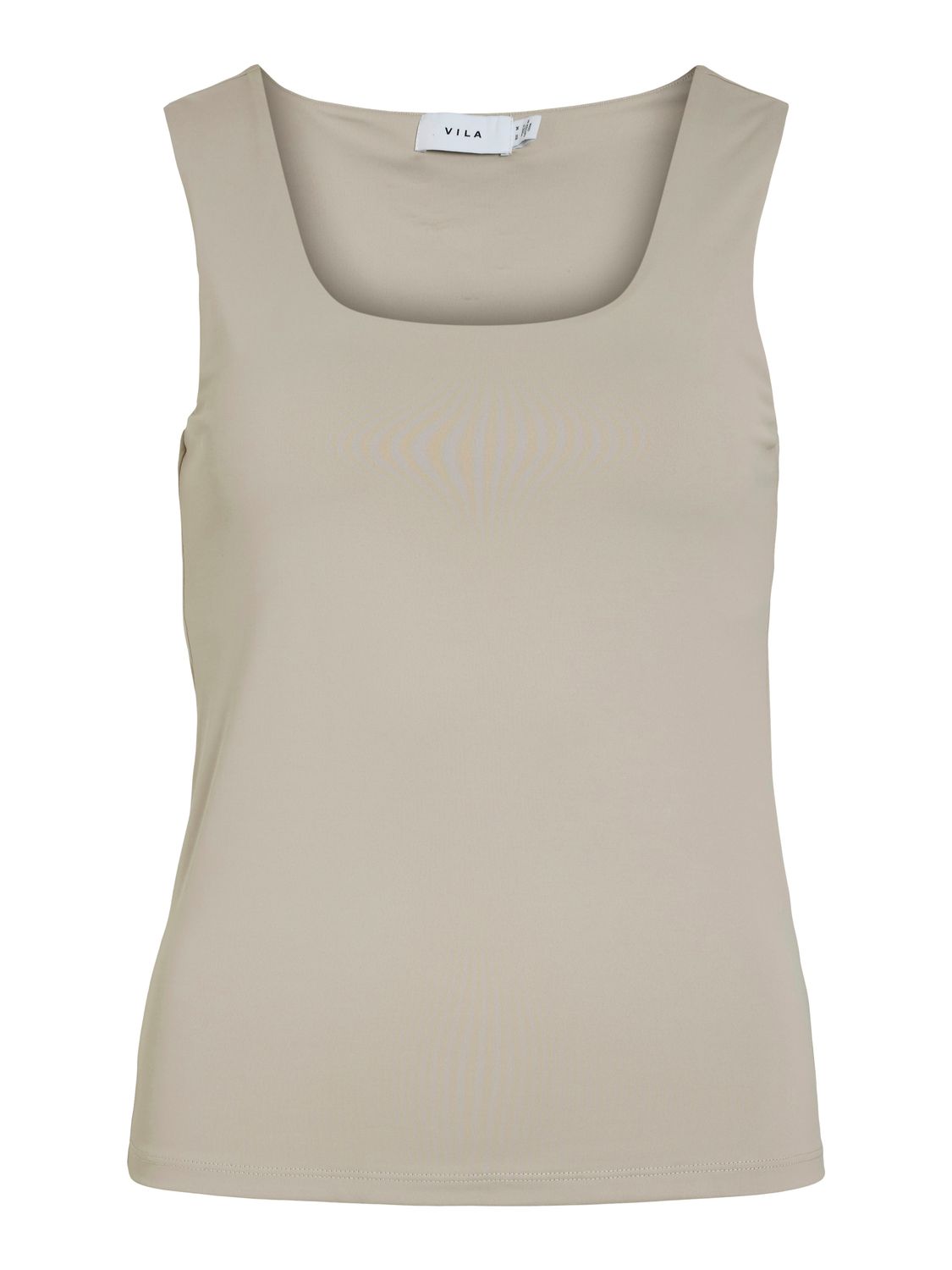 Vila VIKENZA U-NECK S/L TANK TOP - NOOS Silver Gray 14089092