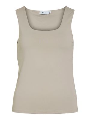 Vila VIKENZA U-NECK S/L TANK TOP - NOOS Silver Gray 14089092