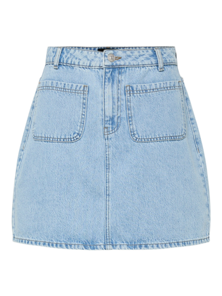Pieces PCSKY HW MINI DENIM SKIRT Light Blue Denim 17155880