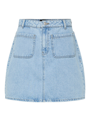 Pieces PCSKY HW MINI DENIM SKIRT Light Blue Denim 17155880