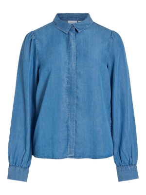 Vila VIGIVANI L/S PLACKET DENIM SHIRT/R Light Blue Denim 14104536