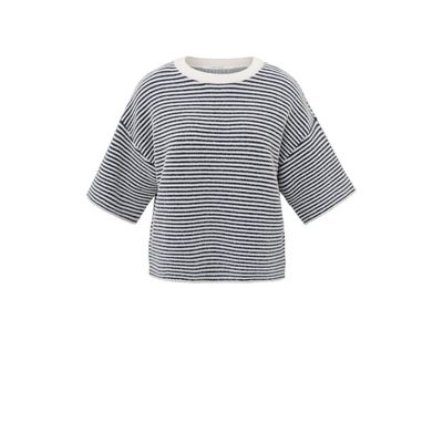 YaYa Fluffy stripe sweater ss OFF WHITE 01-000446-502