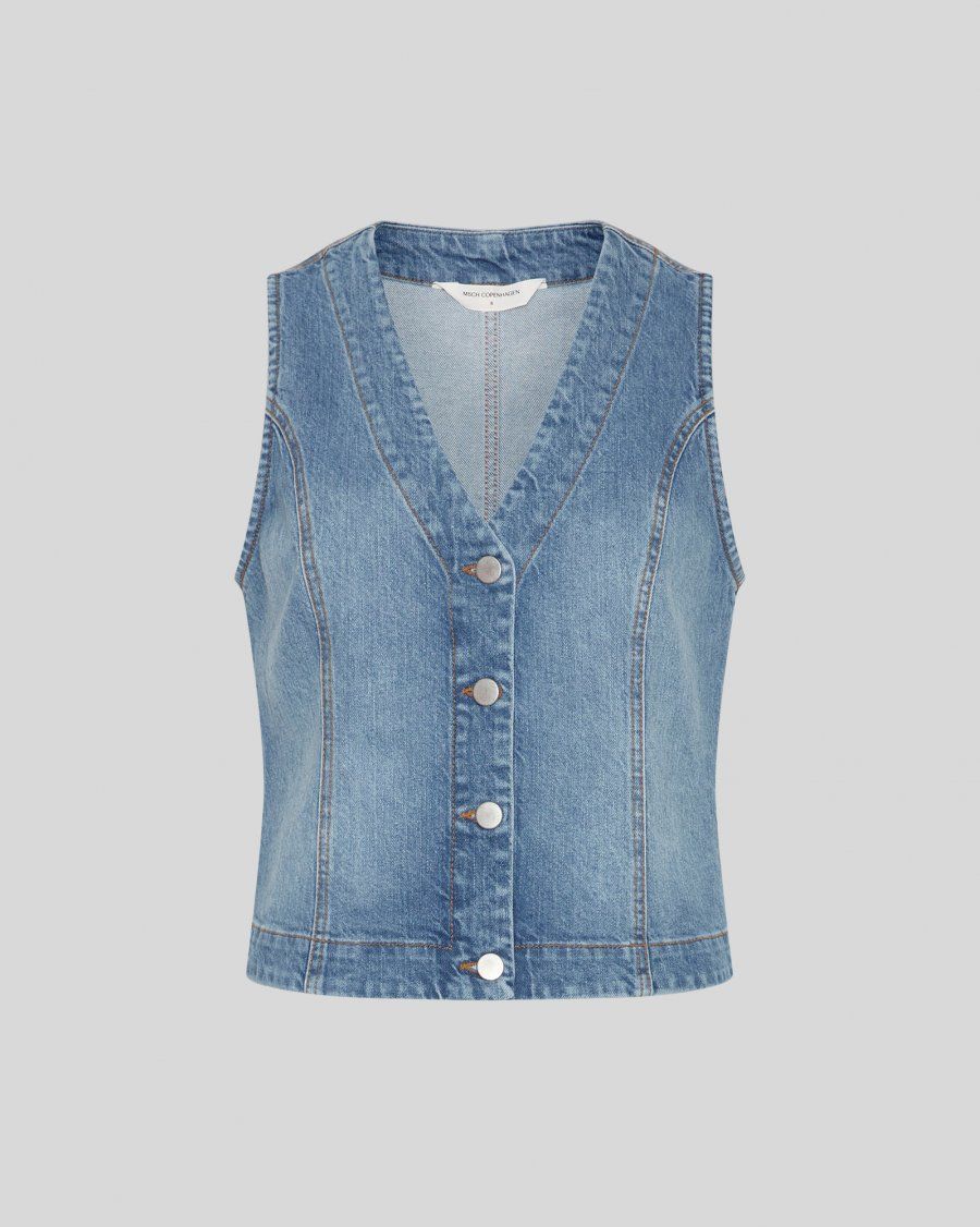 MSCH Copenhagen MSCHEli Ada Denim Vest mid blue wash 18855