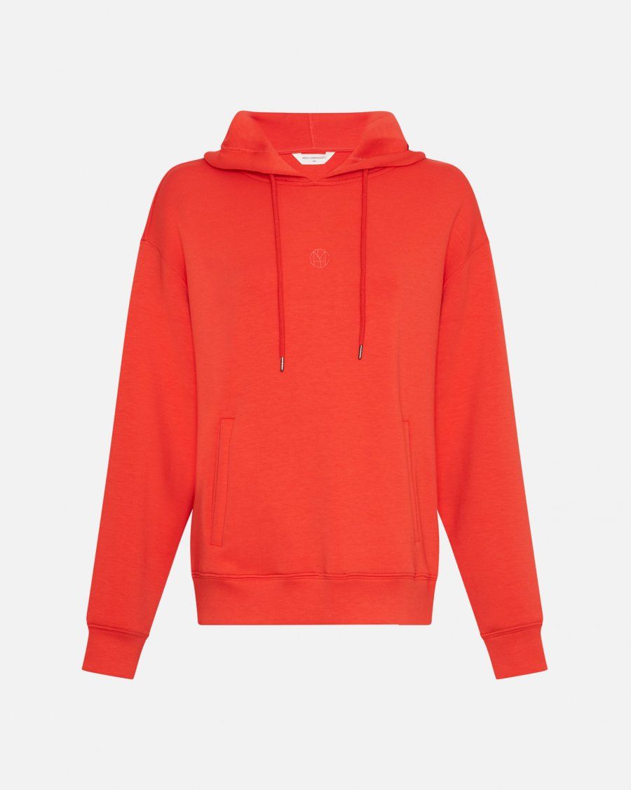 MSCH Copenhagen MSCHIma Q Icon Hood Sweatshirt flame scarlet 18907