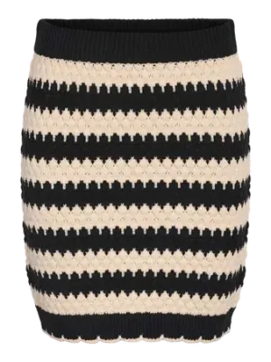 Noisy May NMJULIA NW MINI KNIT SKIRT FWD Birch/BLACK 27034037 Noisy May NMJULIA NW MINI KNIT SKIRT FWD Birch/BLACK 27034037