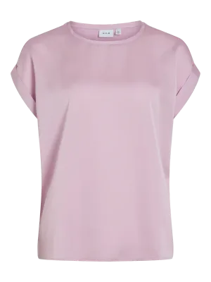Vila VIELLETTE S/S SATIN TOP - NOOS Winsome Orchid 14059563
