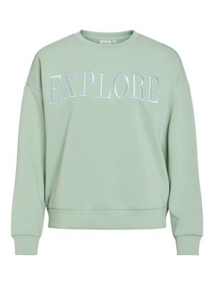 Vila VIREFLECT NEW EMB L/S SWEAT TOP Regatta/EMB FUSION 14105234