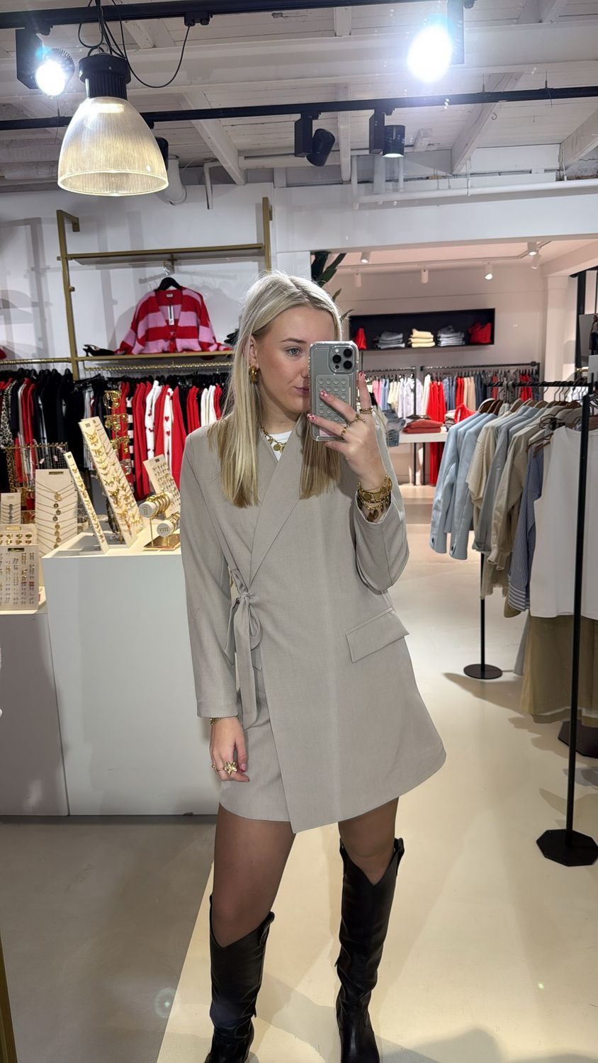 Ambika blazer dress taupe 60135