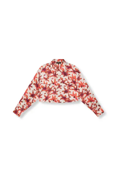 Refined ladies woven printed blouse FREYA red R2502991605