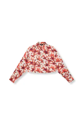 Refined ladies woven printed blouse FREYA red R2502991605