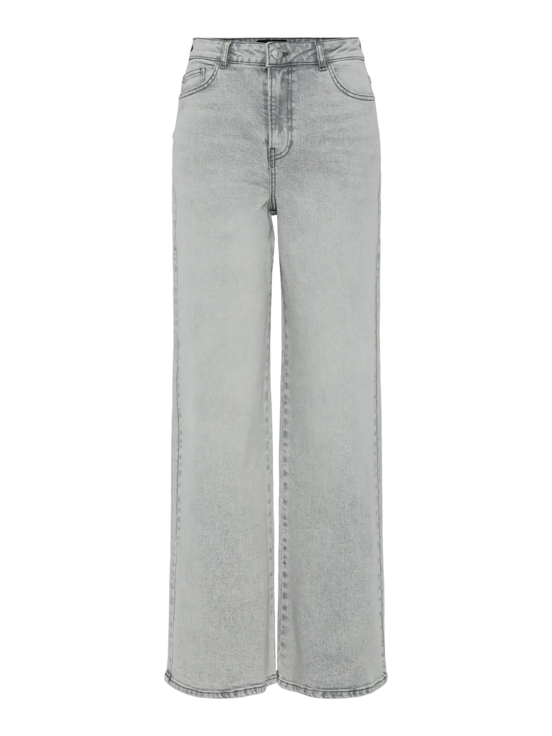 Pieces PCSELMA HW WIDE JEANS LG NOOS BC Light Grey Denim 17154418