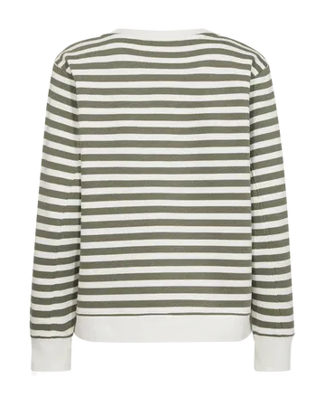 Freequent FQFIFFI-PULLOVER Off-White w. Deep Lichen Green 205476