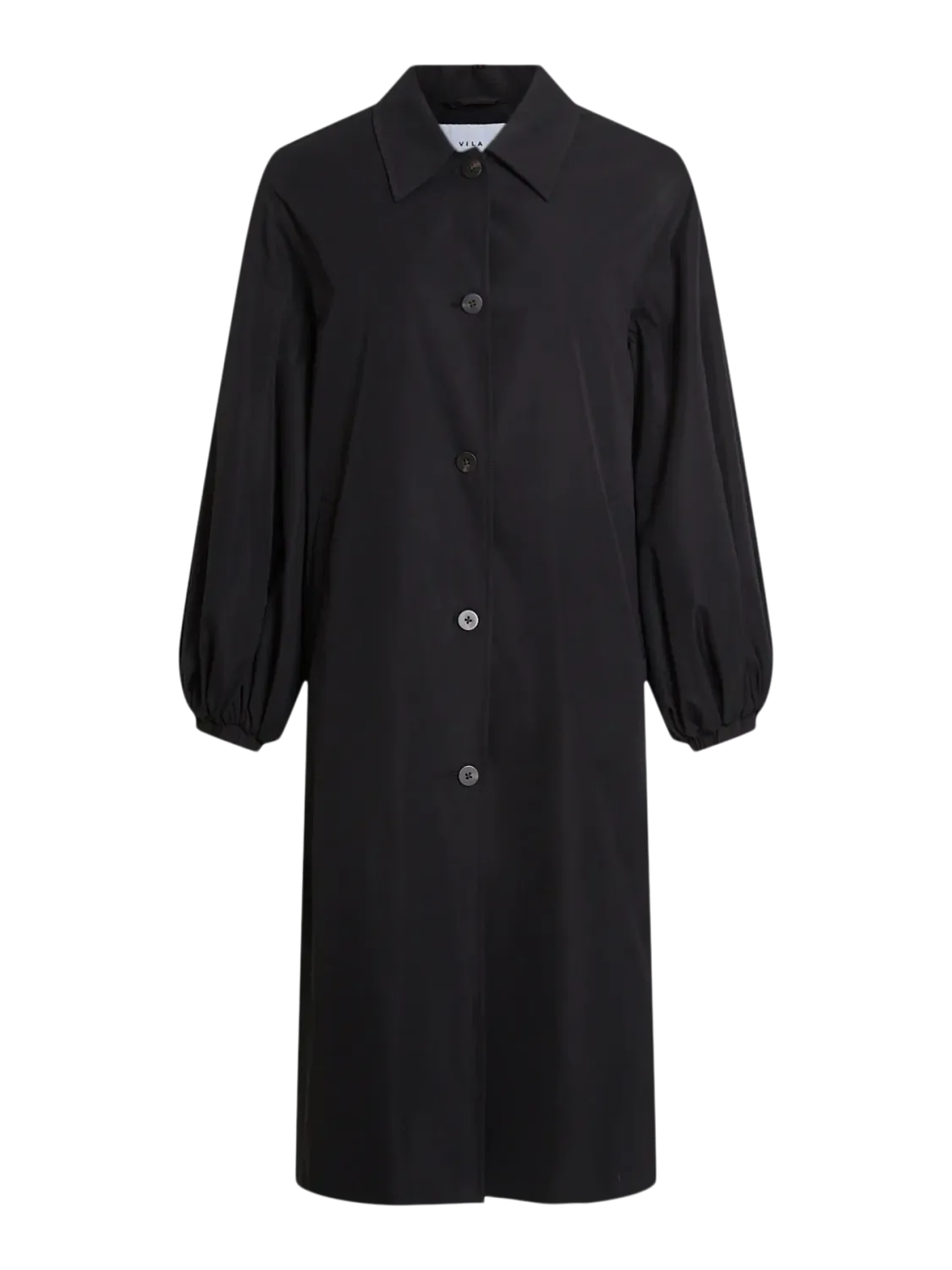 Vila VIDISCOVER BALLOON SLEEVE TRENCHCOA: Black 14109261