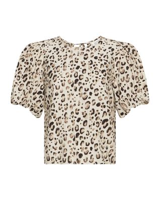 MSCH Copenhagen MSCHAlyona Vlora 2/4 Top AOP oatmeal leo 18859