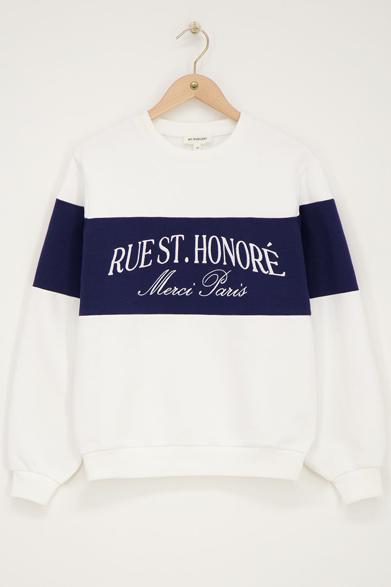 My Jewellery Rue st honore insert sweater White MJ12692