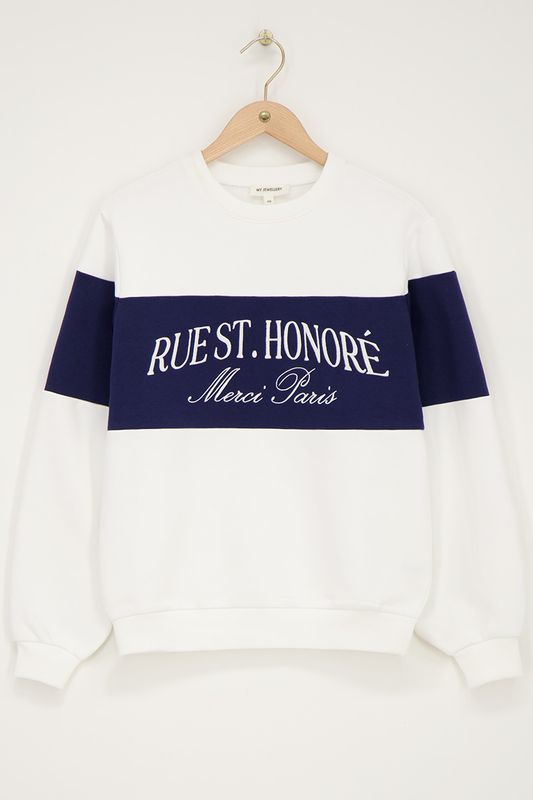 My Jewellery Rue st honore insert sweater White MJ12692