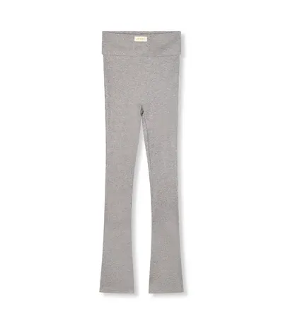 Refined ladies knitted flared pants LUKE mid grey R2410114659