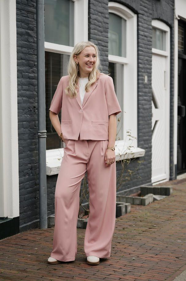 Ambika broek plooij Roze 60195-1