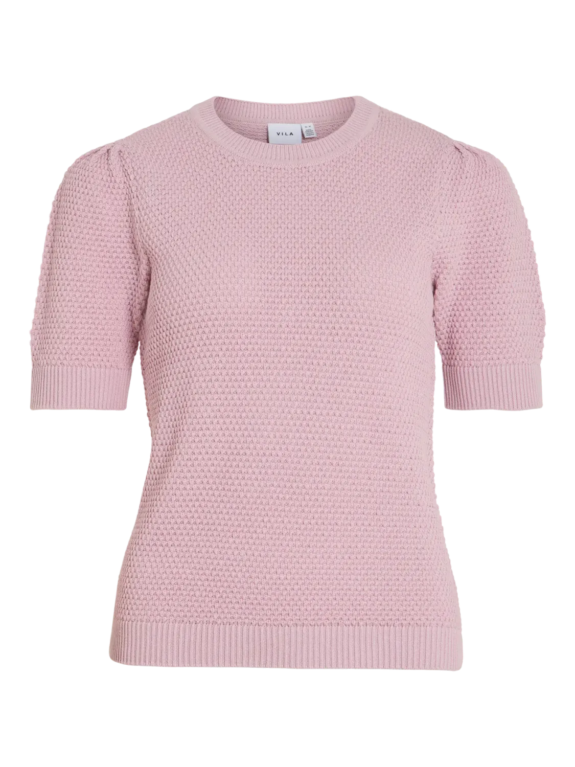 Vila VIDALO O-NECK S/S KNIT TOP - NOOS Winsome Orchid 14084421