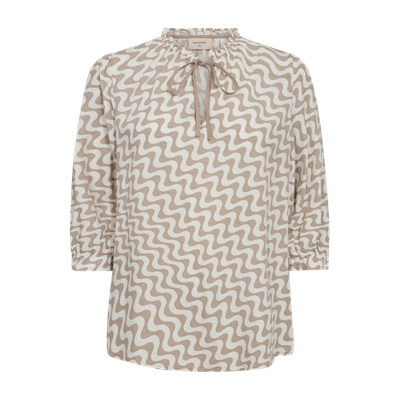 Freequent FQADNEY-BLOUSE Star Off-white w. Simply Taupe 205733