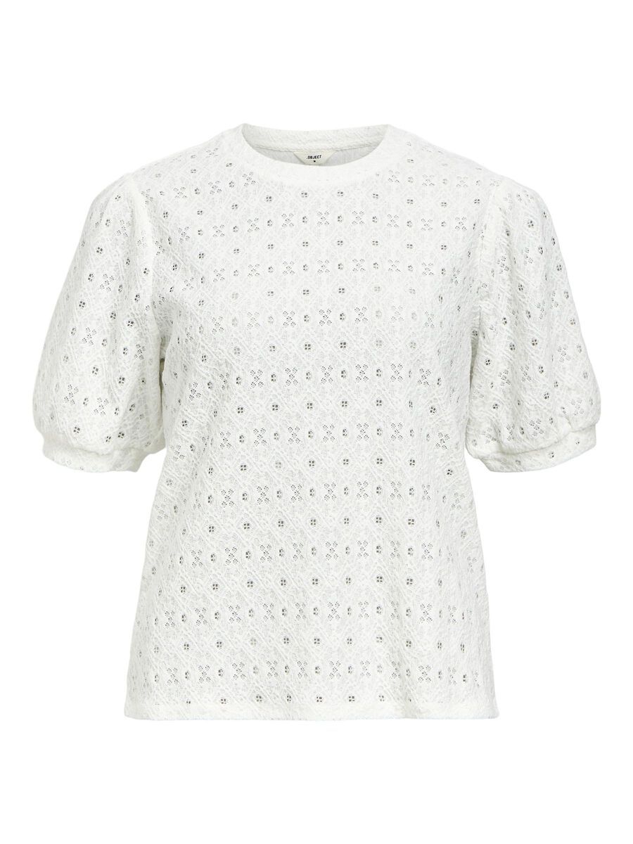 Object OBJLAILA S/S RE TOP NOOS Cloud Dancer 23045729