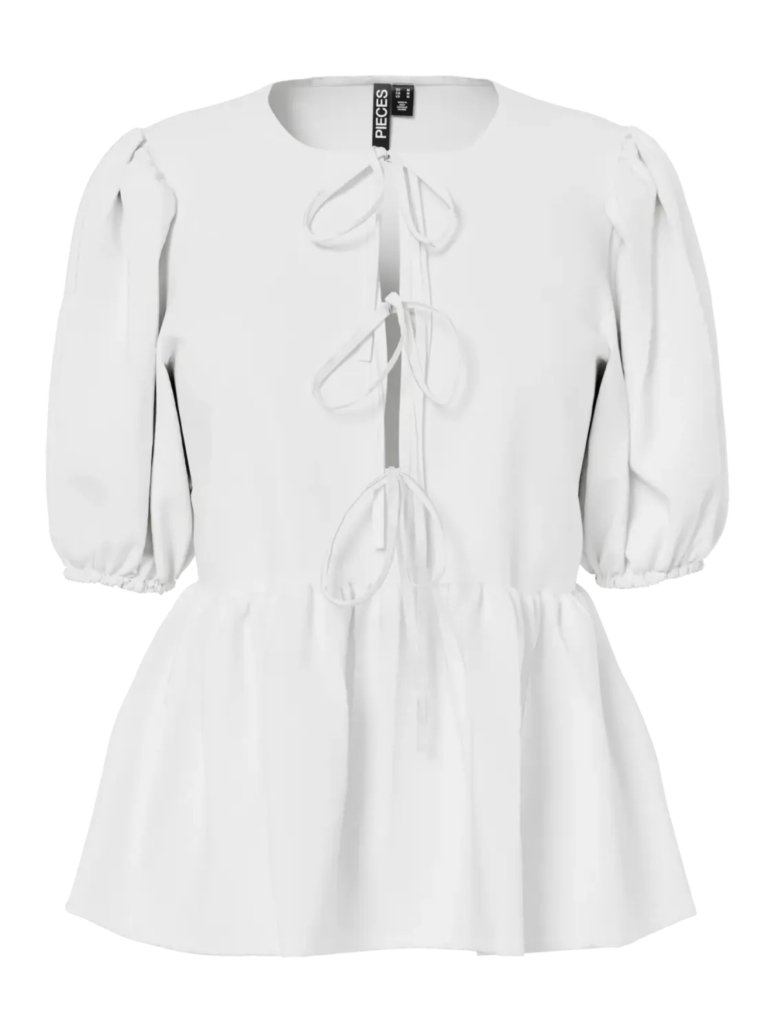 Pieces PCJOLLY 2/4 TIE TOP WVN NOOS BC Bright White 17148315