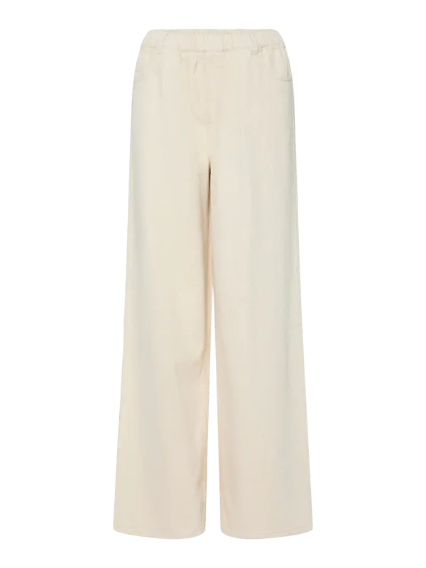 Pieces PCSAVANNA MW PULL UP DENIM PANT Raw Cotton 17156458