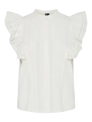 Pieces PCSIKKA SL SHIRT MPA WVN BC Cloud Dancer 17156363