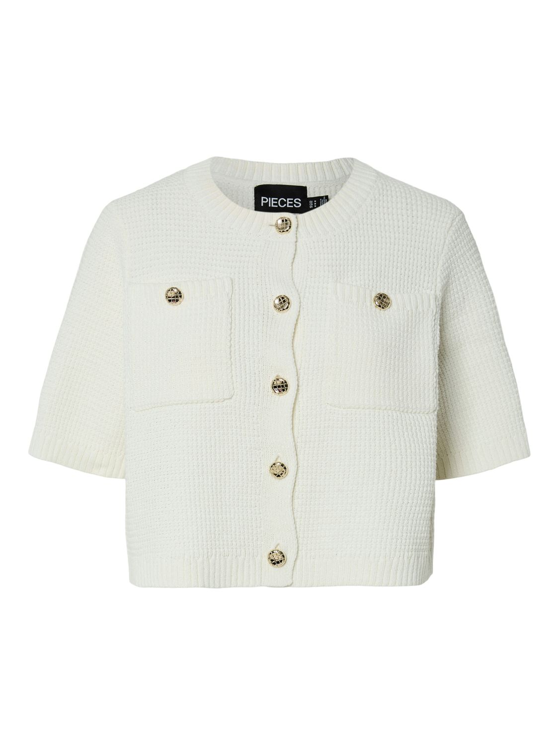 Pieces PCSIDNI 2/4 O-NECK KNIT CARDIGAN MP: Cloud Dancer 17156421