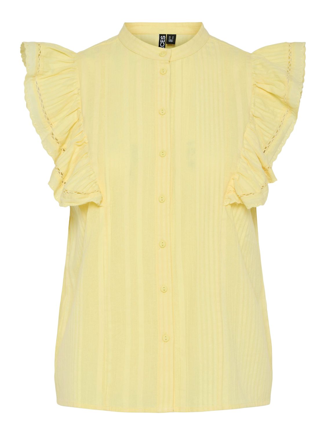 Pieces PCSIKKA SL SHIRT MPA WVN BC Pale Banana 17156363