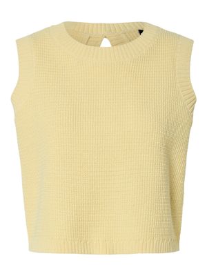 Pieces PCSIDNI SL O-NECK OPEN BACK KNIT MP: Pale Banana 17156423