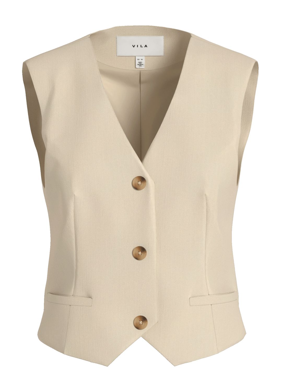 Vila VIJOLANDA S/L VEST Feather Gray 14109809