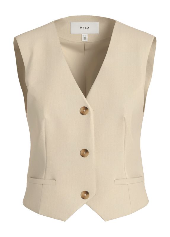 Vila VIJOLANDA S/L VEST Feather Gray 14109809